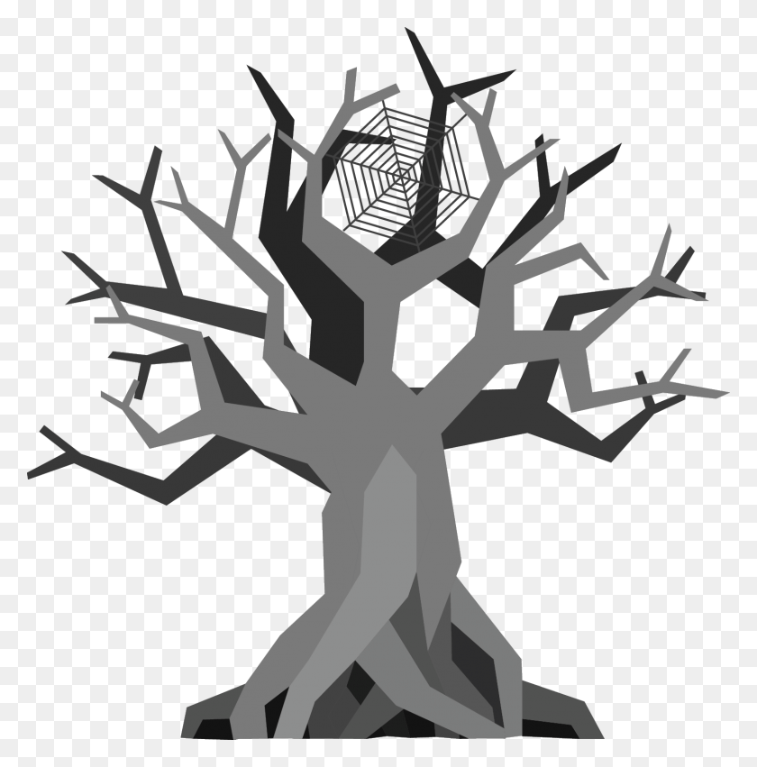 1496x1519 Illustration 2d Tree Scary, Cross, Symbol, Plant HD PNG Download