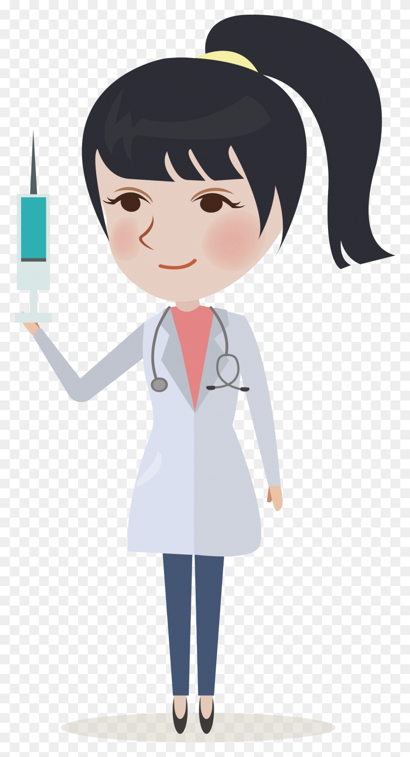 1639x3131 Illustration A Doctor Medica, Clothing, Apparel, Lab Coat HD PNG Download