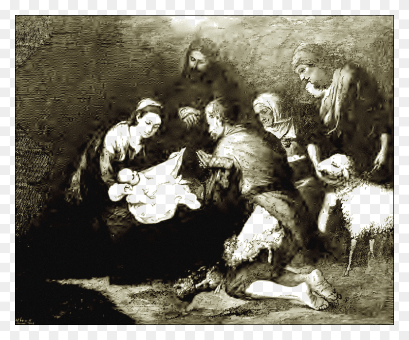 793x650 Ilustración De La Adoración De Los Pastores, Persona Hd Png