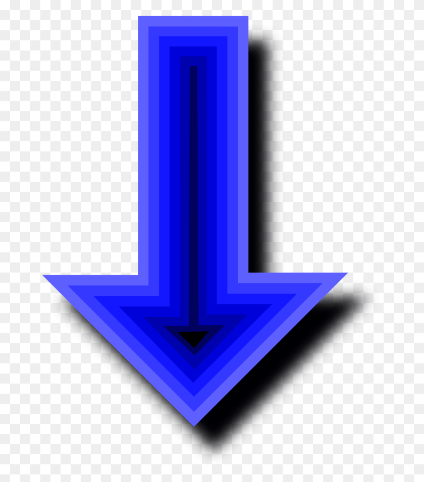 675x895 Illustration Of A Blue Arrow, Symbol, Triangle, Rug HD PNG Download