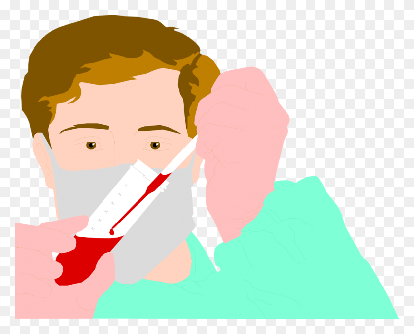958x758 Illustration Of A Lab Technician With A Vial Of Blood Medical Laboratory Animation, Person, Human, Face HD PNG Download