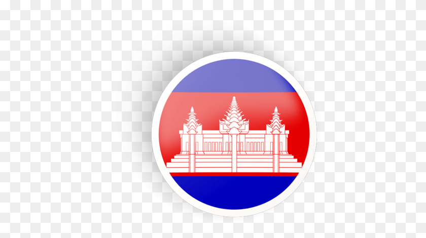 432x410 Illustration Of Flag Of Cambodia Cambodia Flag Round, Plant, Tree, Label HD PNG Download