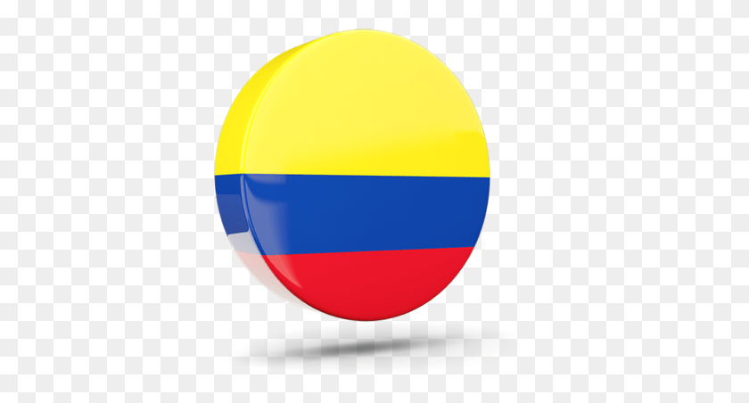 361x392 Illustration Of Flag Of Colombia Circle, Sphere, Balloon, Ball HD PNG Download