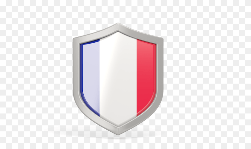 593x439 Illustration Of Flag Of France Mexican Flag Shield, Armor HD PNG Download