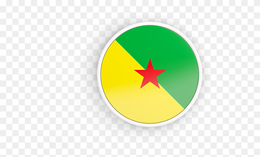 530x447 Illustration Of Flag Of French Guiana French Guiana Flag Rounded, Symbol, Star Symbol, Logo HD PNG Download
