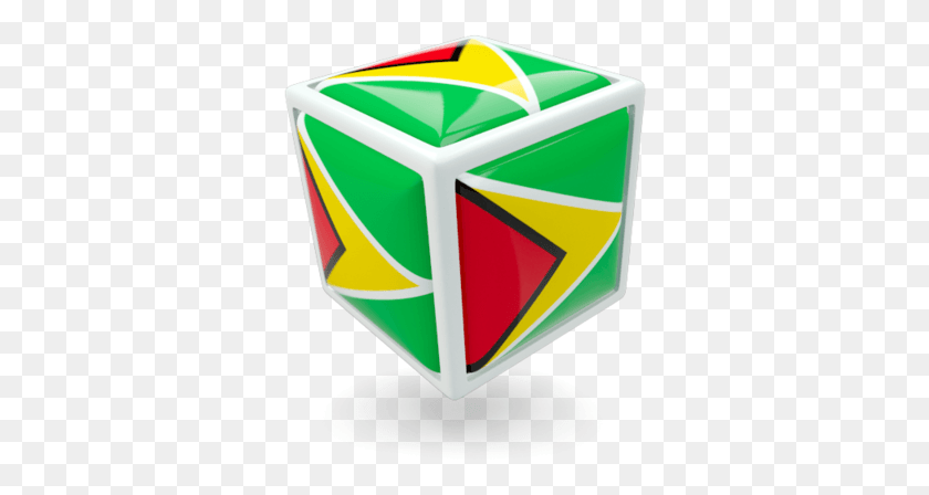 328x388 Illustration Of Flag Of Guyana Happy Independence Guyana Gif, Rubix Cube HD PNG Download