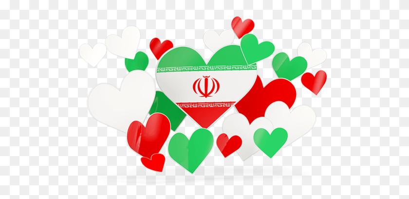 518x348 Illustration Of Flag Of Iran Pakistan Flag Heart Shape, Heart, Symbol HD PNG Download