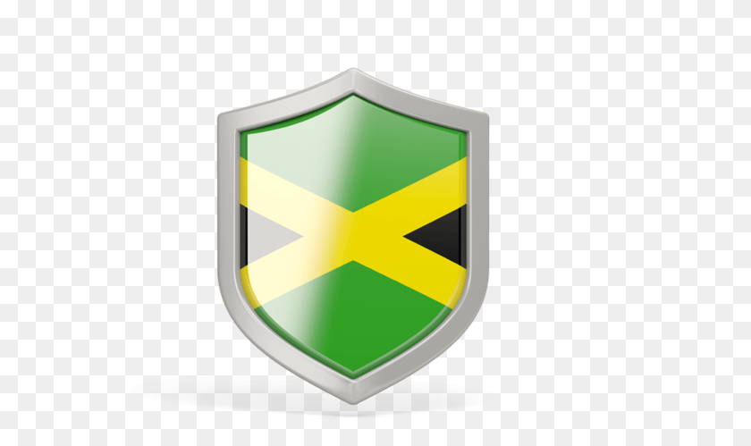 593x439 Иллюстрация Флага Ямайки Флаг Ямайки, Щит, Доспехи Png Скачать