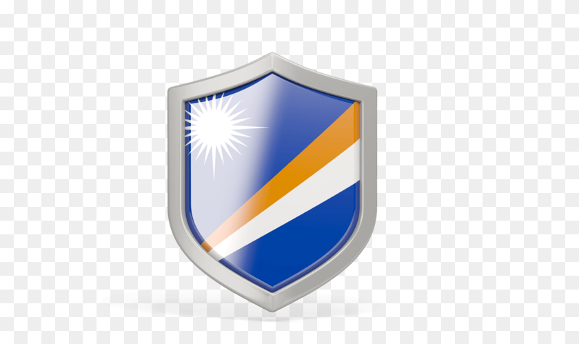 593x439 Illustration Of Flag Of Marshall Islands Emblem, Shield, Armor HD PNG Download