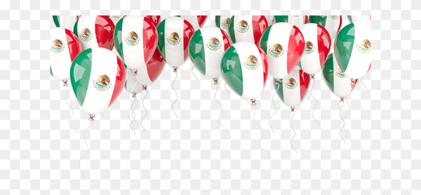 641x331 Иллюстрация Флага Мексики Мексика Воздушные Шары, Воздушный Шар, Мяч Png Скачать