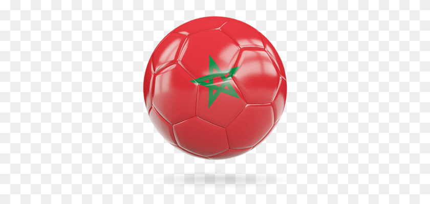 284x339 Illustration Of Flag Of Morocco Morocco Football Flag, Soccer Ball, Ball, Soccer HD PNG Download