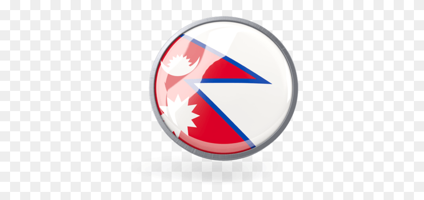 345x336 Illustration Of Flag Of Nepal Nepal Flag Circle, Symbol, Logo, Trademark HD PNG Download