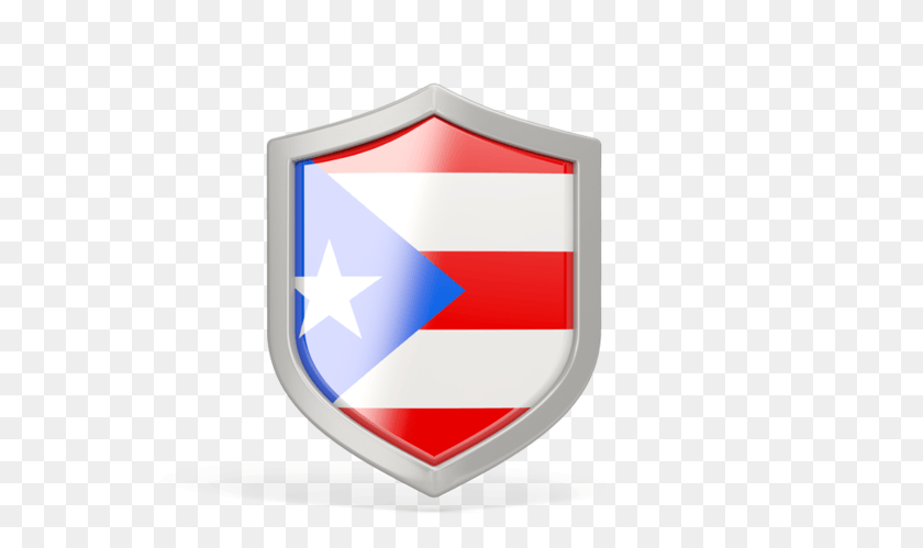 593x439 Illustration Of Flag Of Puerto Rico Puerto Rican Flag Shield, Armor HD PNG Download