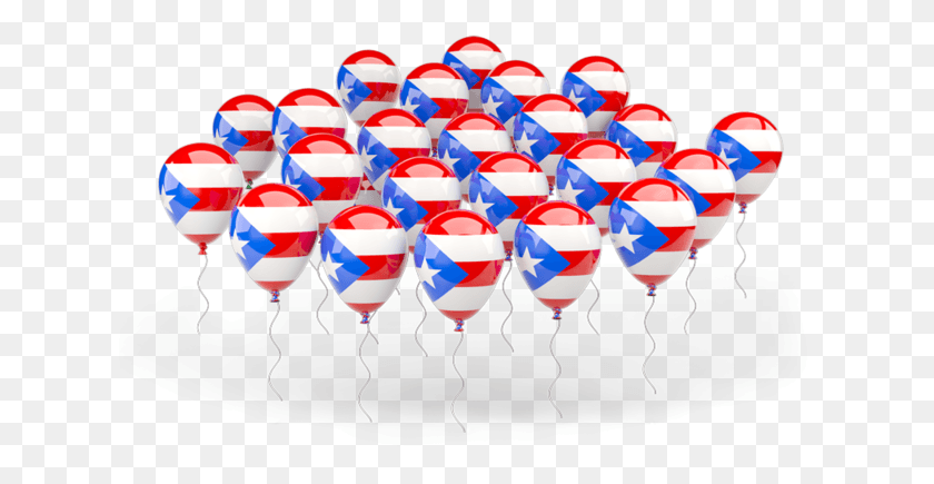 628x375 Illustration Of Flag Of Puerto Rico Puerto Rico Balloons, Balloon, Ball, Transportation HD PNG Download