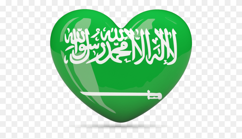 496x422 Illustration Of Flag Of Saudi Arabia Saudi Arabia Flag Heart, Ball, Text, Plectrum HD PNG Download