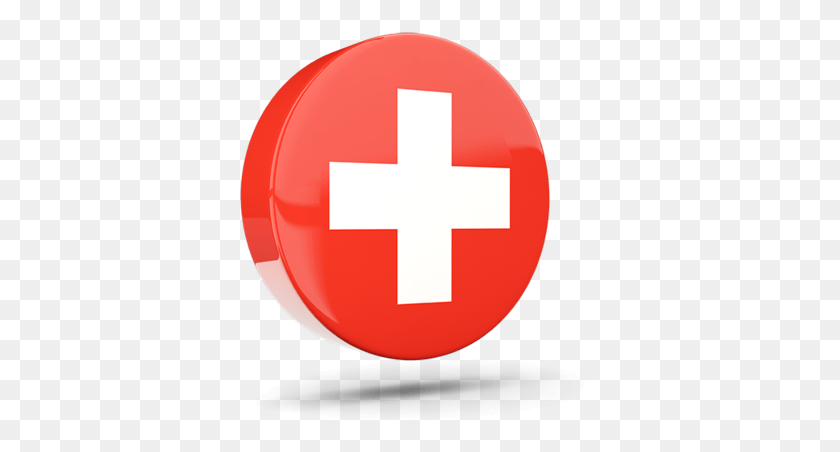 361x392 Illustration Of Flag Of Switzerland 3d Red Cross, First Aid, Logo, Symbol HD PNG Download
