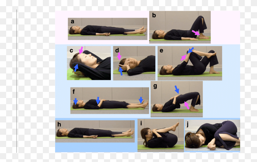 734x469 Illustration Of Poses From The Recumbent Isometric Cfs Yoga, Person, Human, Working Out HD PNG Download