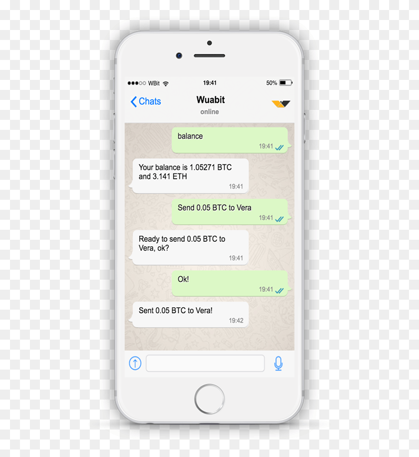 488x855 Illustration Of The Wuabit Chat Bot In Whatsapp Whatsapp Notification Iphone, Text, Mobile Phone, Phone HD PNG Download