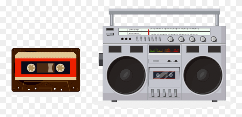 1300x582 Ilustración De Cassette Vintage Transprent Reproductor De Cassette De Radio Png / Estéreo Hd Png