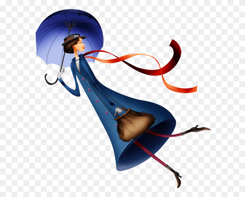 607x618 Illustrations Google Search Fantasy Inspiration Mary Poppins Illustration, Bow, Clothing, Apparel HD PNG Download