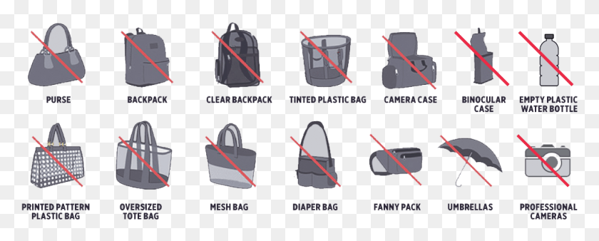 1144x409 Illustrations Of Prohibited Bags Shoulder Bag, Bucket HD PNG Download