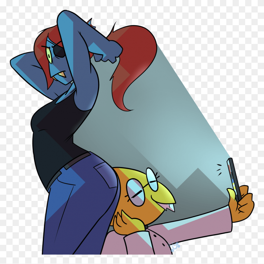 1198x1201 Im Also Fond Of Alphys Having A Pretty Big Crush On Undertale Undyne Sexy Ass, Clothing, Apparel HD PNG Download