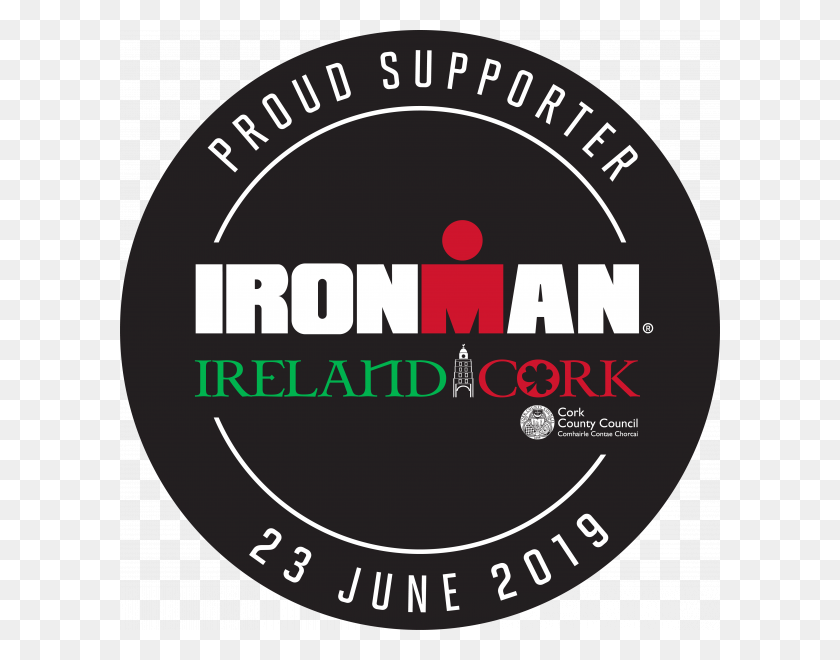 600x600 Im Ireland Cork Proud Supporter Sticker 2018 Negative Ironman, Label, Text, Word HD PNG Download