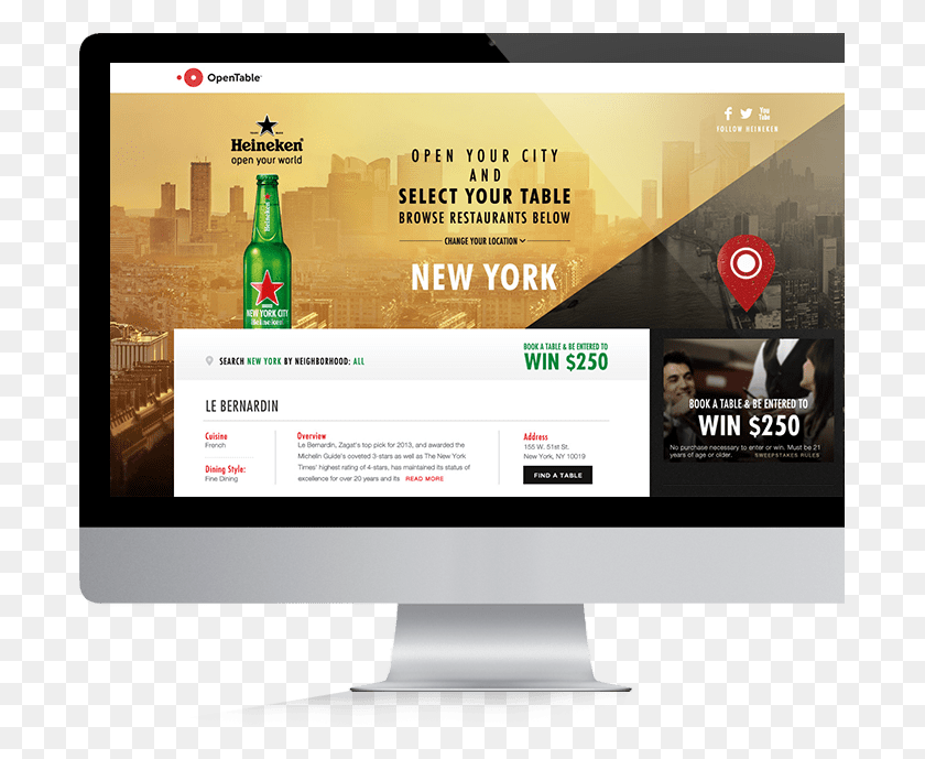695x629 Descargar Png / Diseño Web Imac Heineken, Publicidad, Cartel, Volante Hd Png