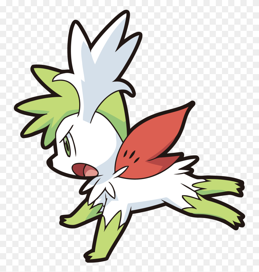753x821 Image 492shaymin Sky Forme Dp Cartoon, Plant, Pattern HD PNG Download