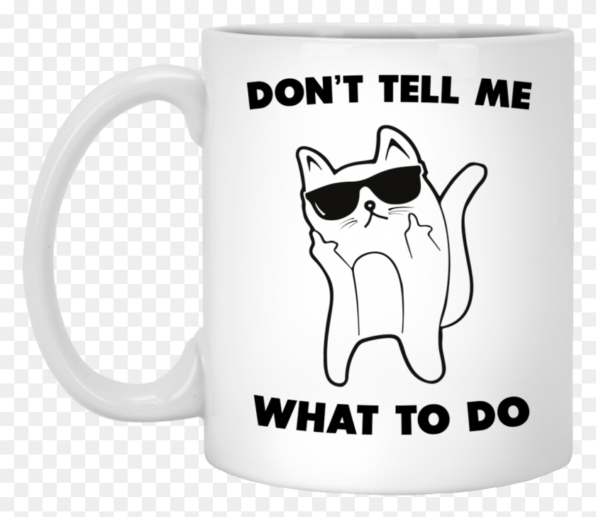 1136x973 Image 74px Don39t Tell Me What To Do Funny Cat Coffee Mug, Coffee Cup, Cup, Sunglasses HD PNG Download