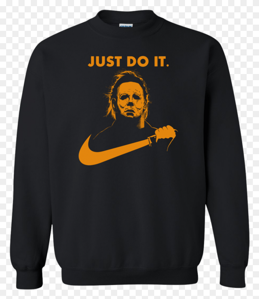 979x1143 Image 93 Michael Myers Halloween Just Do It Sweater Michael Myers Just Do It Shirt, Clothing, Apparel, Sleeve HD PNG Download