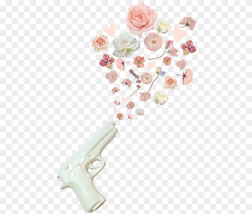 477x713 Image About Tumblr In Transparentssss By Carefree Griers Gun Flower, Weapon, Rose, Plant, Handgun Clipart PNG