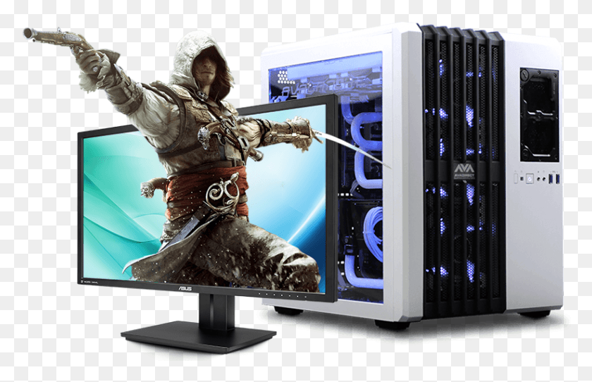 822x508 Image Assassin39s Creed Render, Electronics, Monitor, Screen HD PNG Download