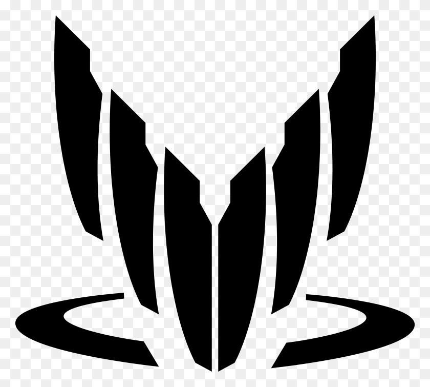 3468x3094 Image Black And White D20 Clipart Minimalist Spectre Mass Effect Logo, Stencil, Symbol, Trademark HD PNG Download