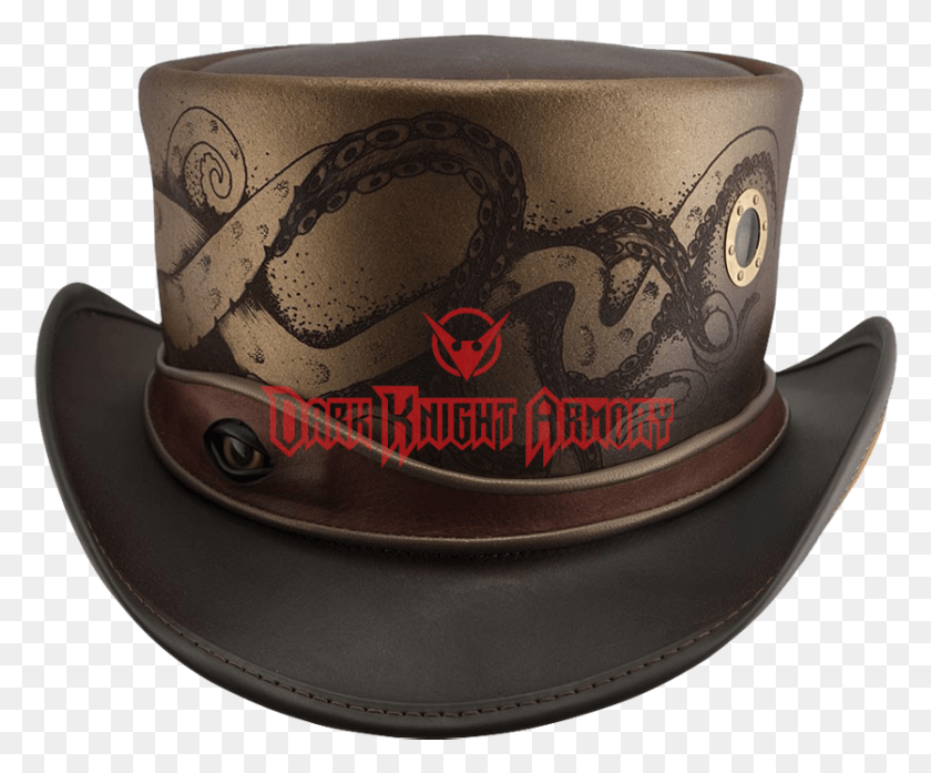 836x683 Image Black And White Kraken Top Hat Mci From Dark Steampunk Kraken Sombrero, Clothing, Apparel, Helmet HD PNG Download