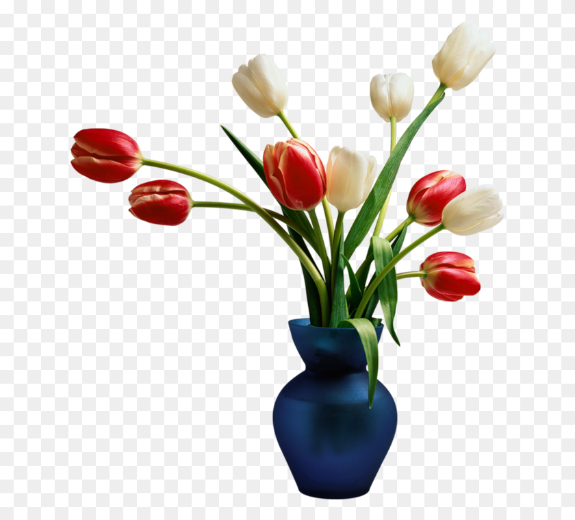 633x699 Image Black And White Library Blue Tulips Gallery Yopriceville Flower Vase File, Plant, Blossom, Flower Arrangement HD PNG Download