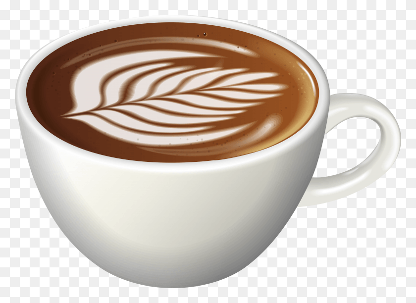 7914x5602 Image Black And White Library Coffee Art Clip Image Caffe Latte HD PNG Download