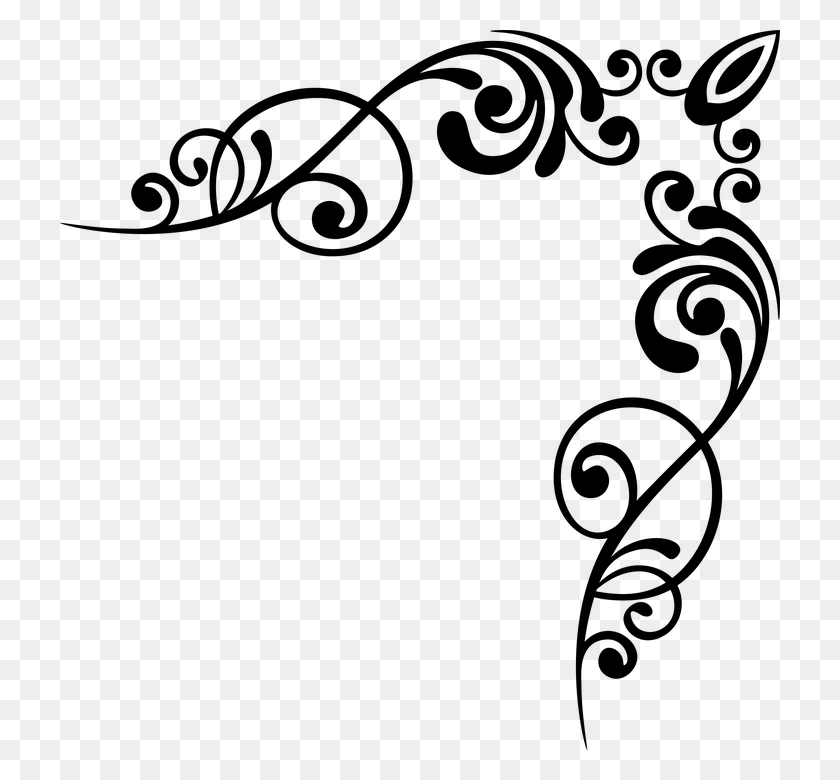 720x720 Image Black And White Stock Chalk Vector Flourishes Clip Art Decorative Borders, Gray, World Of Warcraft HD PNG Download