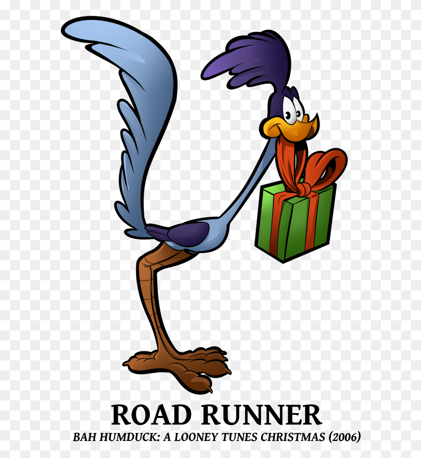 600x855 Image Black And White Stock Of Christmas Road Runner Bah Humduck A Looney Tunes Christmas Roadrunner, Bird, Animal, Gift HD PNG Download