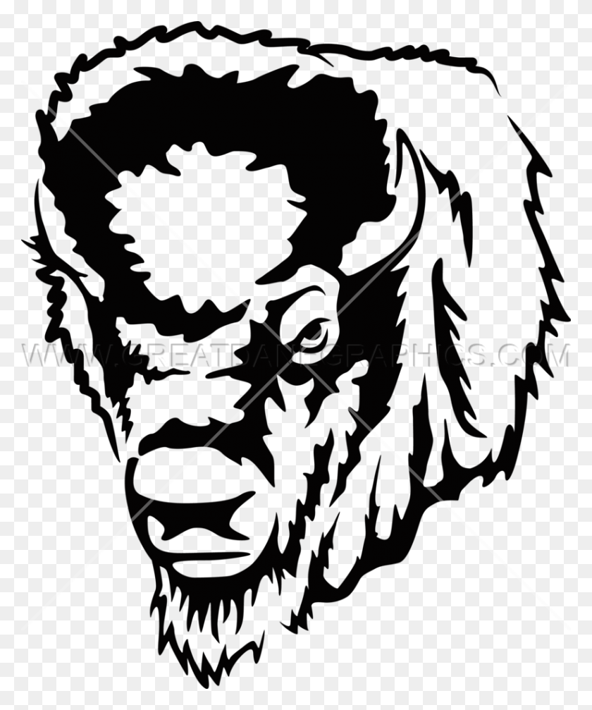 825x1002 Image Buffalo Clipart Black And White Buffalo Face Clip Art, Leaf, Plant, Green HD PNG Download