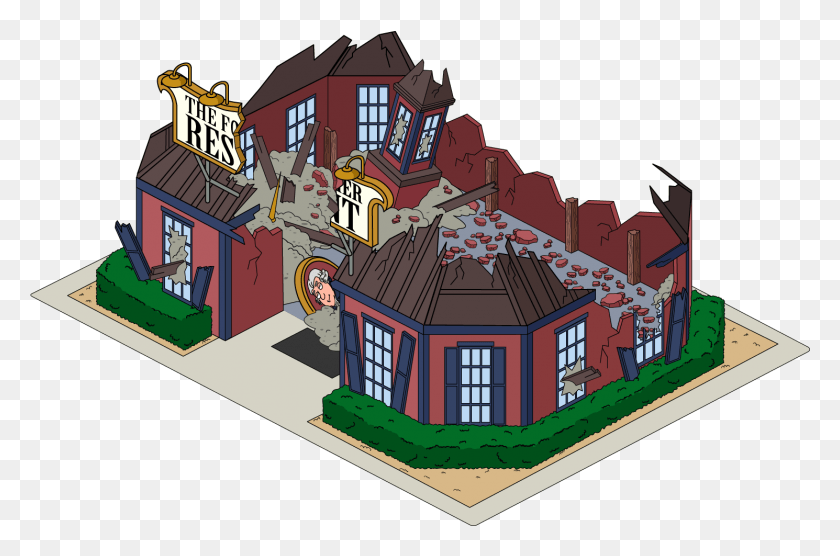 1490x948 Image Building Foundingfatherrestaurant Destroyed Illustration, Neighborhood, Urban, Outdoors HD PNG Download