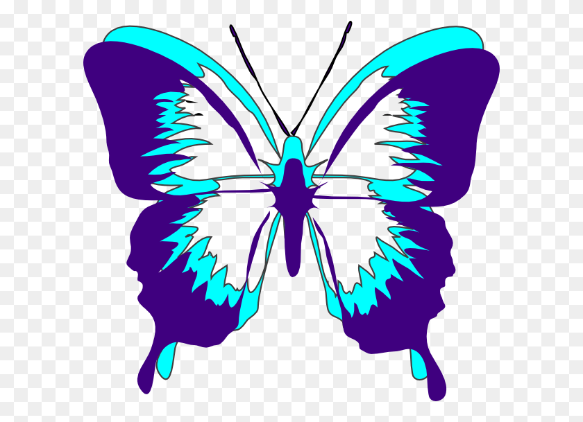 600x549 Image Clip Art At Clker Com Vector Online Butterfly Black And White, Pattern, Graphics HD PNG Download