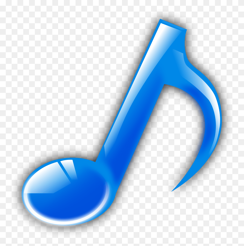 769x788 Image Clip Art Blue Music Note, Cutlery, Spoon HD PNG Download