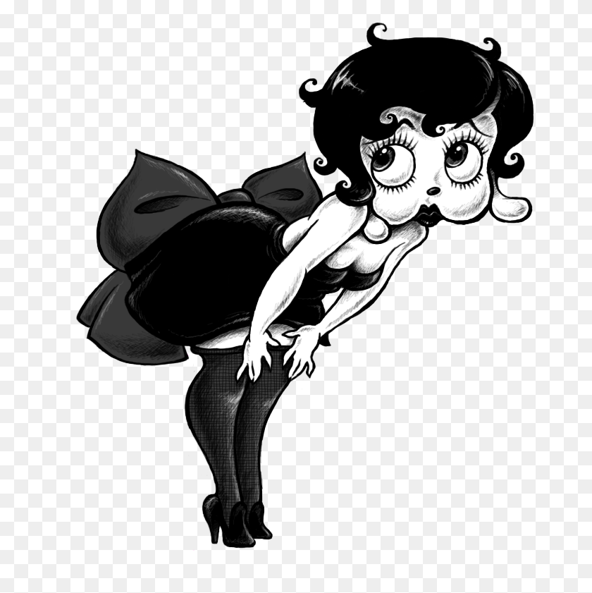 686x781 Image Dizzy Dishes Helen Kane Caricature Betty Boop 1930 Dizzy Dishes, Statue, Sculpture HD PNG Download