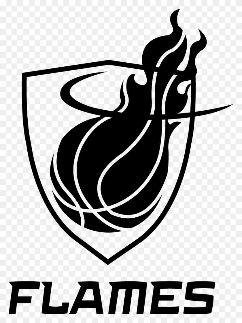 817x1110 Descargar Png Flames Basketball Club Logo Png