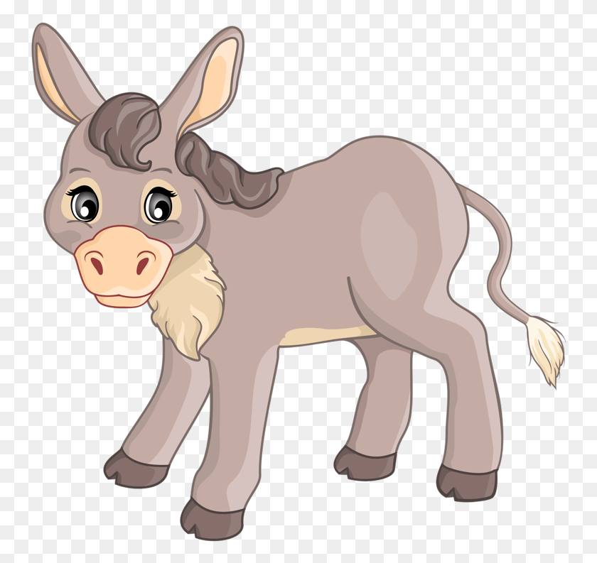 754x733 Image Free Donkey Clipart Fiesta Clipart Farm Animals Funny Donkey, Mammal, Animal, Horse HD PNG Download