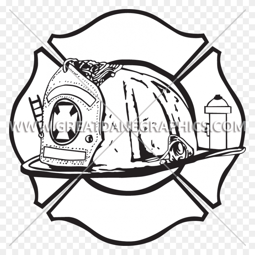 825x826 Image Free Library Fire Helmet Drawing At Getdrawings Fire Department Maltese Cross Clipart, Sport, Sports, Team Sport HD PNG Download