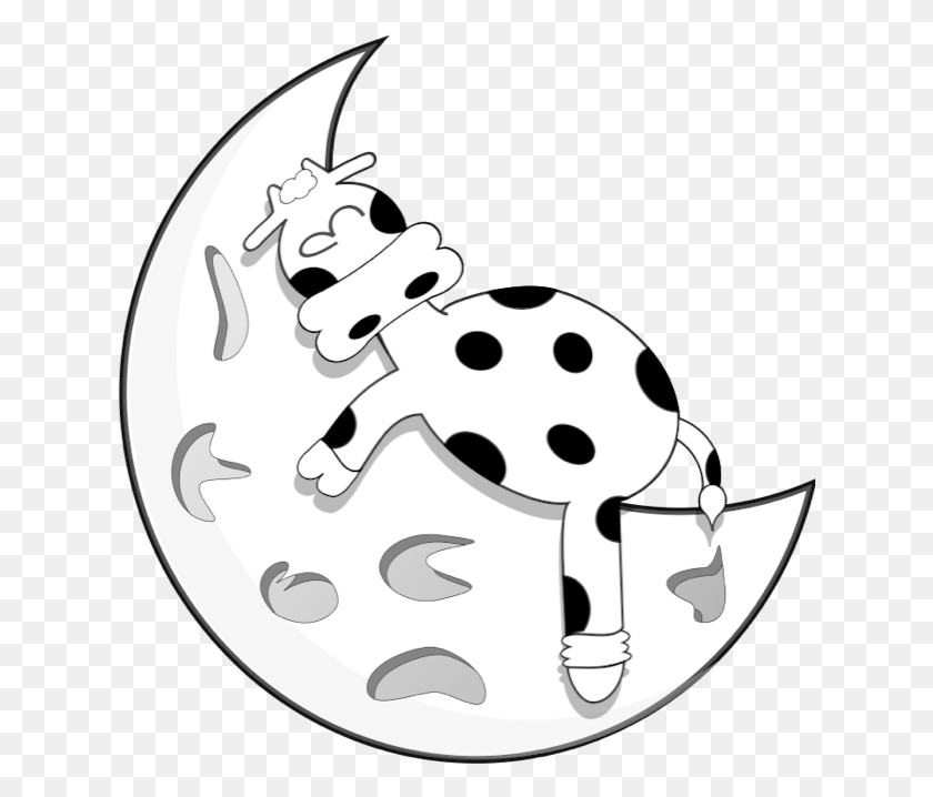 629x658 Image Freeuse Animations Free Graphics Of Cows Bulls Cow On The Moon, Stencil, Face, Symbol HD PNG Download