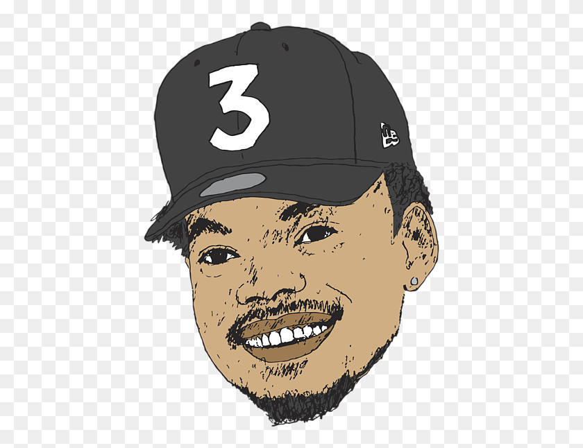 427x586 Image Freeuse Chance The Kids T Shirt For Chance The Rapper Cartoon, Clothing, Apparel, Baseball Cap HD PNG Download