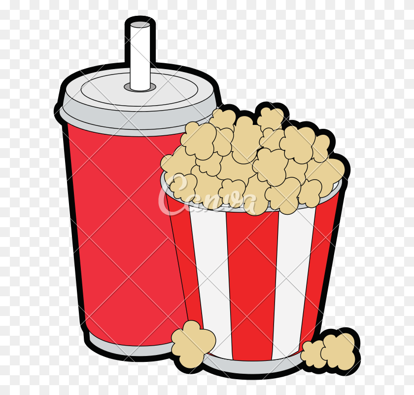626x740 Image Freeuse Library And For Free On Popcorn And Soda, Food, Lamp, Beverage HD PNG Download